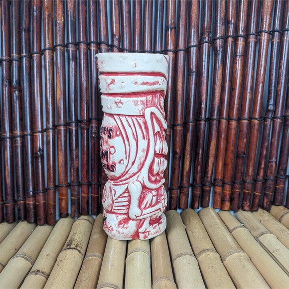 Frankie's Tiki Room Red Coral Lava Letch II Tiki Mug Big Toe Tiki Farm - Picture 7 of 11